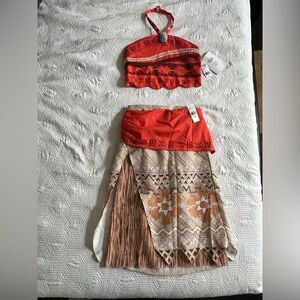 Disney Moana Girls' Costume Medium 9-10 Halloween 2023 New with Tags Dress Up